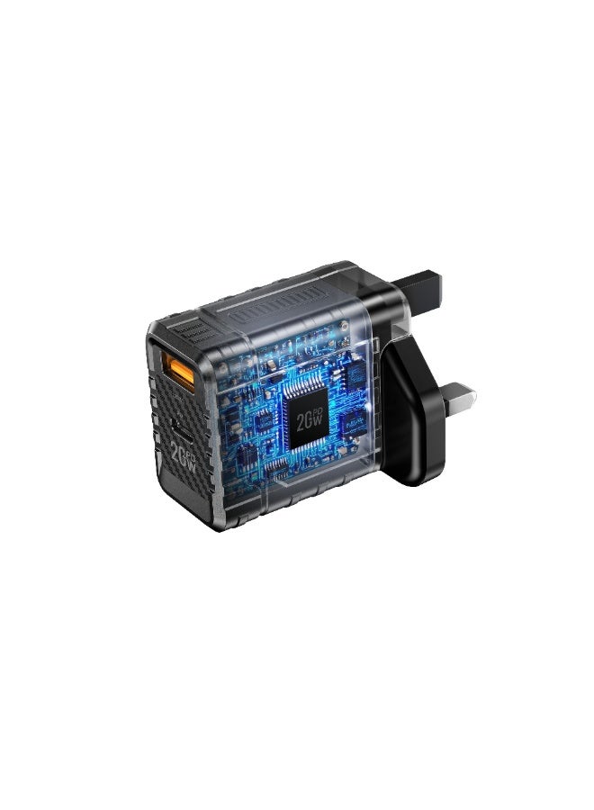 Cellairis 20W PD Wall Charger with Type-C and USB-A Ports, Power Delivery and QC 3.0 Support - Image 2